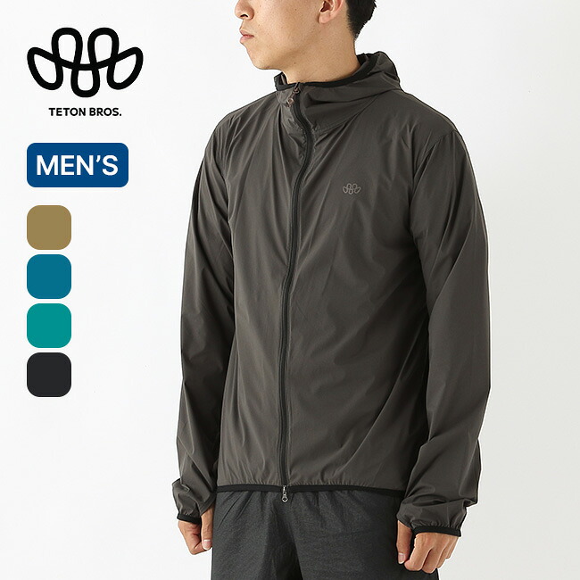 ティートンブロス ウィンドリバーフーディ メンズ Teton Bros. Wind River Hoody TB261-19M アウター ウィンドシェル ウィンドブレーカー ランニング クライミング 登山 ジム 撥水 防風 おしゃれ キャンプ アウトドア