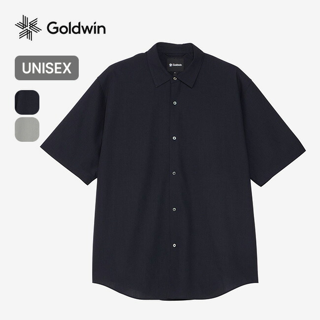 ゴールドウィン ハイツイステッドウールリラックスS/Sシャツ ユニセックス GOLDWIN High Twisted Wool Relaxed Short Sleeve Shirt メンズ レディース ウィメンズ GL55703 トップス 半袖 毛 タウンユース 旅行 トラベル おしゃれ キャンプ アウトドア