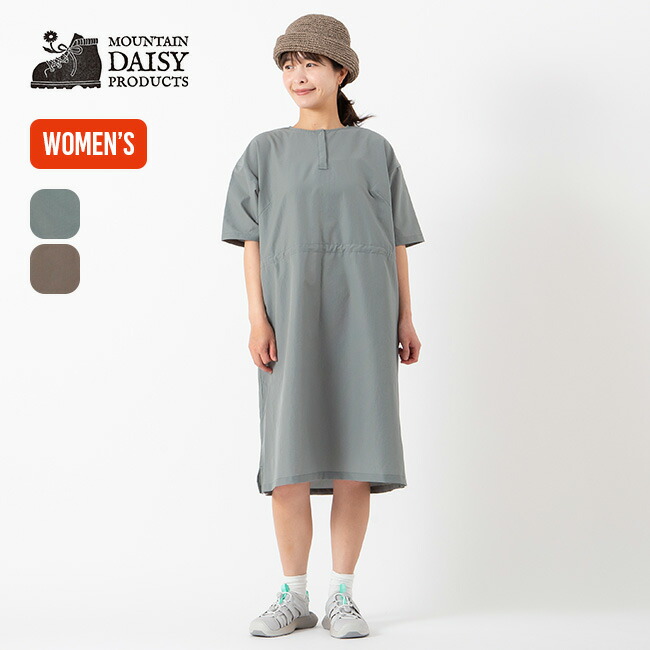 マウンテンデイジープロダクツ ハウハットワンピース MOUNTAIN DAISY PRODUCTS Hau Hut One-Piece ウィメンズ レディース MDP26210 トップス 半袖 ショートスリーブ 高通気 軽量 速乾 撥水 ストレッチ 2way リラックス パジャマ おしゃれ キャンプ アウトドア｜OutdoorStyle サンデーマウンテン