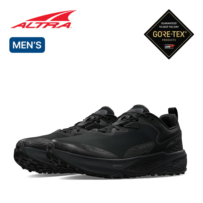 アルトラ ティンプ6 ゴアテックス メンズ ALTRA TIMP 6 GTX AL0A85SP0011 靴 スニーカー シューズ カジュアル クッション トレイルランニング GORE-TEX 黒 ブラック ハイキング 登山 おしゃれ キャンプ アウトドア｜OutdoorStyle サンデーマウンテン