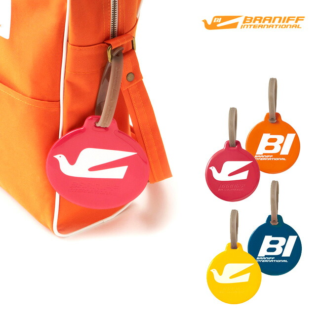 Braniff International Luggage Tag Round Suitcase Name Bag Tags Tagging Travel Gadgets Overseas