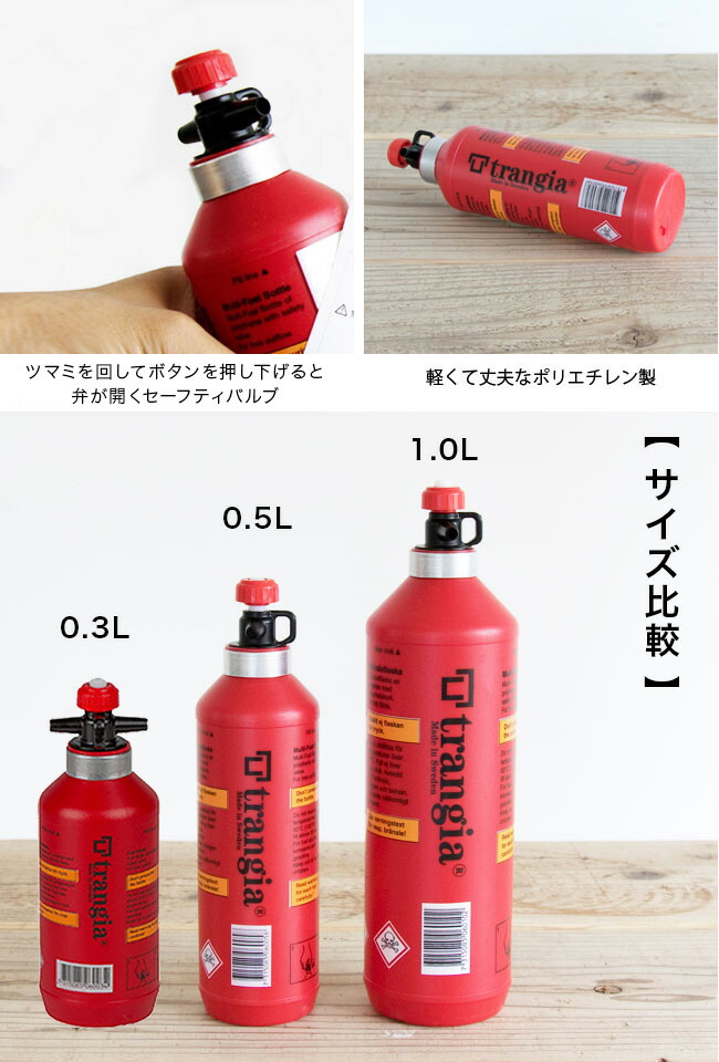 【楽天市場】トランギア フューエルボトル 0.5リットル trangia TR-506005 TR-506105 燃料ボトル アルコールボトル