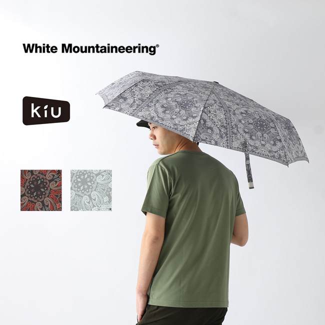 バンダナプリントアンブレラ Printed ホワイトマウンテニアリング ダブルエムビーシー キウ Umbrella アウトドア W M B C Kiu Bandana 春夏 キャンプ 傘 Wm715 折り畳み傘 Wmbc Mountaineering White 傘 日傘 雨傘 キャンプ アウトドア フェス 正規品