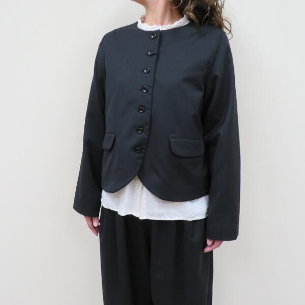 bulle de savon 2 / 80 TWツイル ノーカラージャケットJK-001-26-1bビュルデサボンMADE IN JAPAN(日本製)