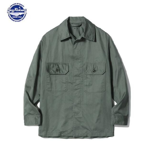 BuzzRickson\u0027s 1950年月日ありがた味プルオーバー(ミリタリープルオーバー)SHIRT, UTILITY, COTTON SAGE GREEN BR29658(バズリクソンズ)Buzz Rickson\u0027s MADE IN JAPAN(日本製)