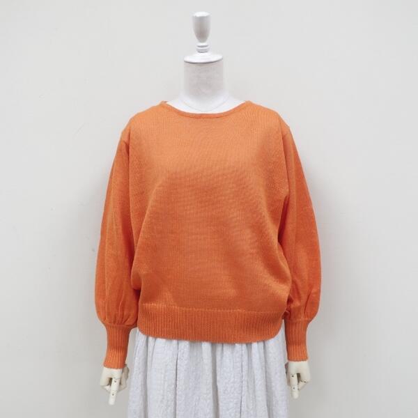 セールGauze# リネンアンティークスリーブニットプルオーバー　G926 （ガーゼ）