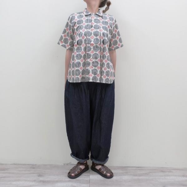 Gauze#インディゴクリムトパンツ(インディゴネイビー)G763-24ガーゼMADE IN JAPAN(日本製)