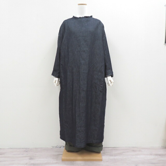 セールLabo ratory ダブルフリルデニムワンピースLA418ラボレイトリーMADE IN JAPAN(日本製)Gauze#
