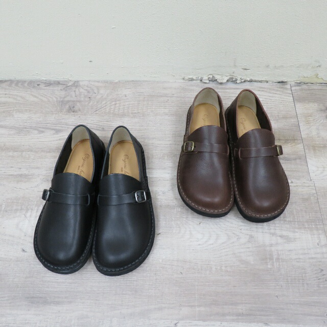 Organic HandloomベンガルBENGALベルト付きスリッポンレザーシューズOH005オーガニックハンドルームMADE IN JAPAN(日本製)