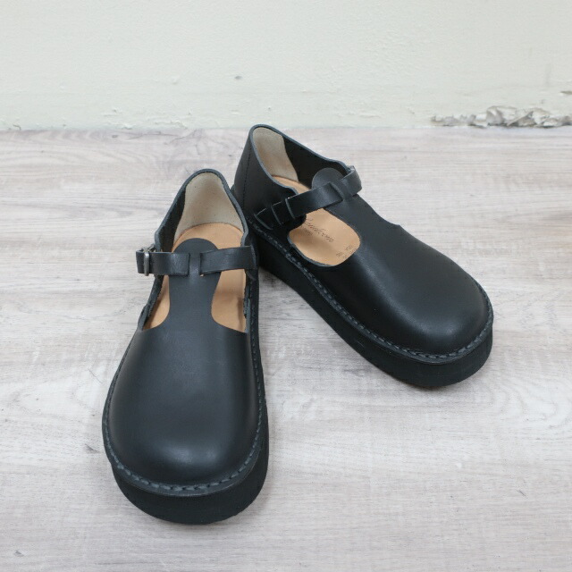 Organic Handloom GUNA PLATFORM グナープラットフォーム厚底レザーＴストラップシューズOH024オーガニックハンドルームMADE IN JAPAN(日本製)