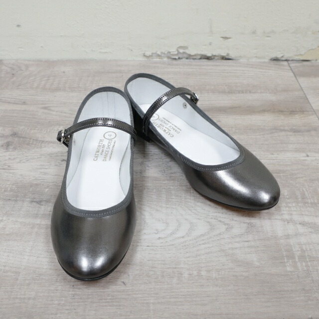 CATWORTH☆CAT10 Opera Pumps W/Strap POLYURETHANEフラット ストラップシューズ ダークメタル チャコール (キャットワース・カットワース)|cansasキャンサス