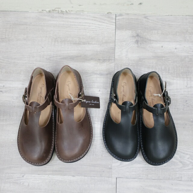 Organic Handloom GUNAグナーレザーＴストラップシューズOH003オーガニックハンドルームMADE IN JAPAN(日本製)