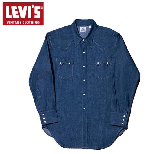 LEVI\u0027S VINTAGE CLOTHING 1955ショートホーンウェンスタンシャツリジッドSHORTHORN 001L70002 リーバイスヴィンテージクロージング
