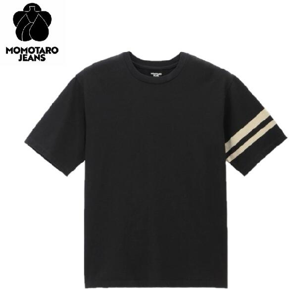 桃太郎ジーンズ 抜染二本線ヘビーオンス半袖TシャツMXTS6004 HEAVY OUNCE S/S TEE - DISCHARGE PRINT★MOMOTARO JEANS(モモタロウジーンズ)MADE IN JAPAN日本製|cansasキャンサス
