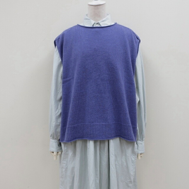 ナチュラルランドリー　ニットベスト　ブルー　サイズ2 新品未使用 楽天市場】NATURAL LAUNDRY(ナチュラルランドリー)綿麻ニットベスト