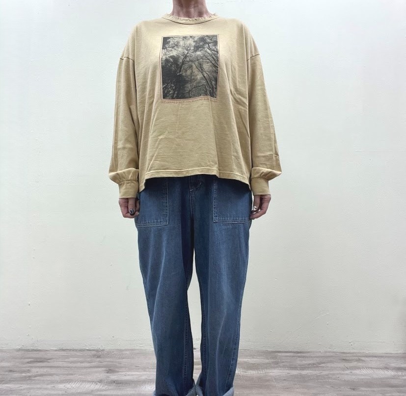 大売り出しLAITERIE(花の冠トリー)ふわとろ天竺刷り上げるティーシャツ(カットソー・トレーナー)LC25404 NOUVELLES DU PARADISヌーヴェル ドゥ パラディMADE IN JAPAN(日本製)