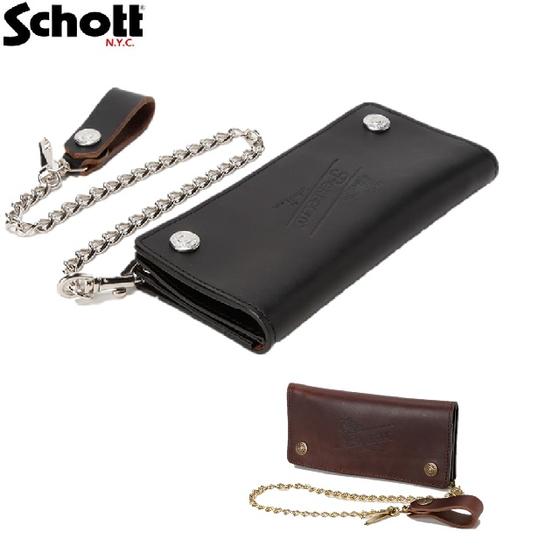 Schott★PERFECT WALLETレザーバイカーチェーンウォレット3109057☆打つこと7825970022 MADE IN JAPAN日本製