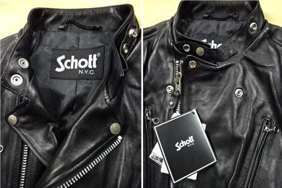 低価格化 Schott レザーダブルブレストライダースNEW DOUBLE BREST