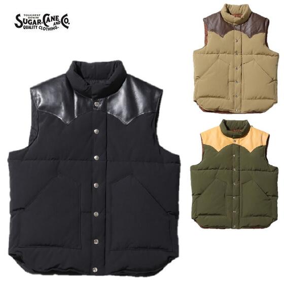 楽天市場】SUGAR CANE 2024レザーヨークダウンベストLEATHER YOKE T/C DOWN VEST SC15222  CALIFORNIAシュガーケーン : cansasキャンサス