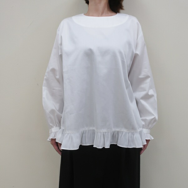 tumugu ロイヤルリネンフリルブラウス 定価17380円 TB23106 ブラウス シャツ ホワイト ツムグ 5-0502M 245467 tumugu ツムグ ロイヤル リネン フリル ブラウス tb23106