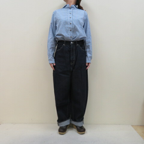 tumugu:12OZヴィンテージデニムワイドパンツワンウォッシュ(濃) 結核症19140aツムグMADE IN JAPAN(日本製)