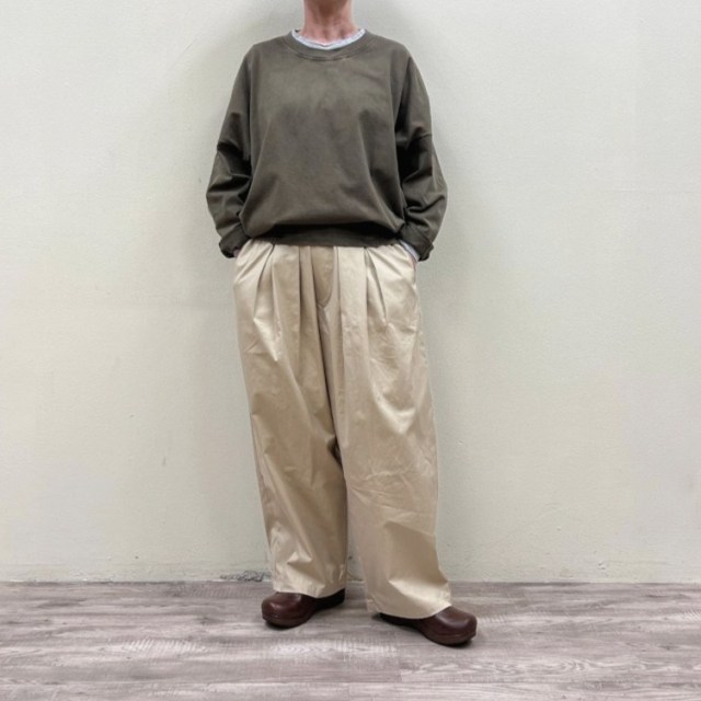Veritecoeur LIMITEDボリュームタックパンツ（コットンナイロン）LTD-090ヴェリテクールMADE IN JAPAN(日本製) (ラクーポン対象外)