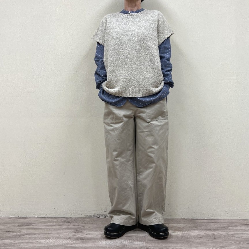 セールVlas Blomme HempCotton Mossyプルオーバージレ(ニットベスト)11301016ヴラス ブラムMADE IN JAPAN(日本製)|cansasキャンサス