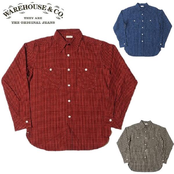 ☆WAREHOUSE ウエアハウスL/Sワークシャツ　シャンブレー　3076S☆ ☆WAREHOUSE ウエアハウスL/Sワークシャツ シャンブレー 3076S