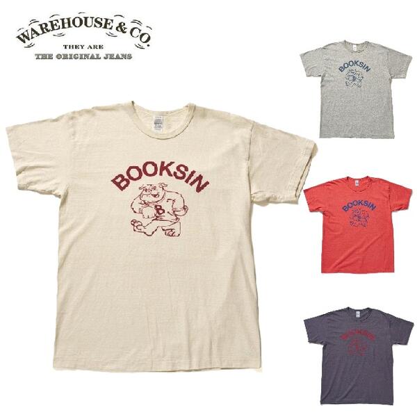 WAREHOUSE 2nd hand Series Lot 4064 BOOKSINプリントTシャツT-shirts （ウエアハウスセカンドハンド）WARE HOUSE【ウェアハウス】セコハンMADE IN JAPAN日本製