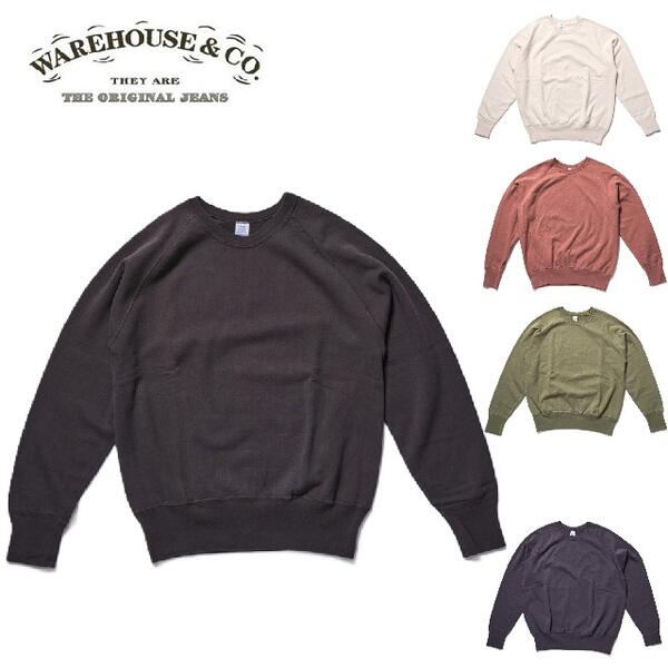WAREHOUSE 2nd hand Series Lot 461 無地ラグランスウェット WHSW-25AW004（ウエアハウスセカンドハンド）WARE HOUSE【ウェアハウス】セコハン
