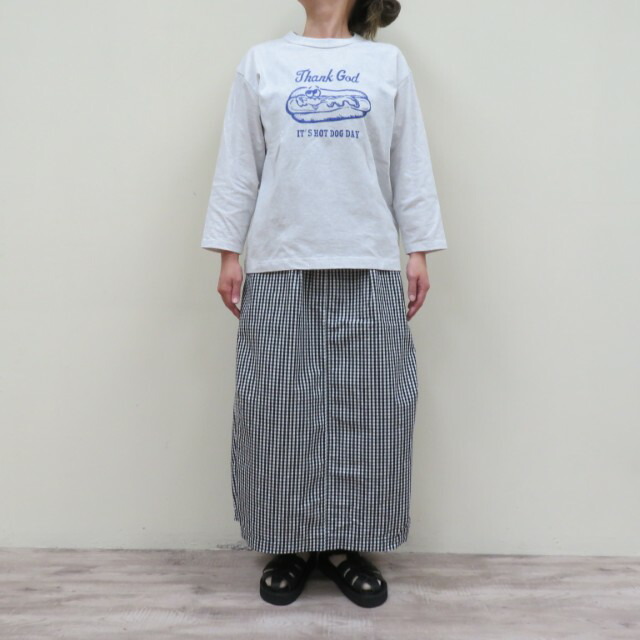 yarraバックサテンサイドタックスカート1616-243ヤラ