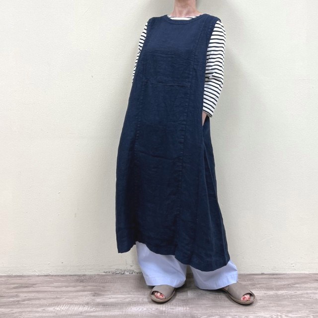 yarra事あたらしいリネン２WAYジャンスカ(スリーブレスワンピース)1624-271ヤラ