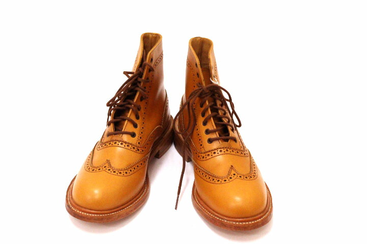 ●Tricker\u0027s 【トリッカーズ】 ※引き換え証当て嵌める不可※ 見せびらかす品 逃げ道商いもの キズあり ウイングチップカントリーブーツ L6439