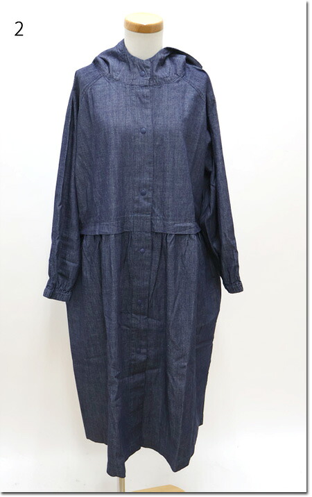 ●nachukara　【ナチュカラ】　フード付きコート　デニム　nk150511｜ＣＡＮＳＡＳＳ　ｊｅａｎｓ