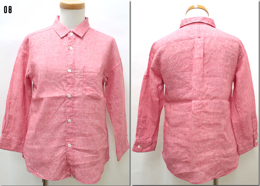 ●RINEN　　【リネン】　80/1リネン平織り千鳥レギュラーカラーシャツ　31526｜ＣＡＮＳＡＳＳ　ｊｅａｎｓ