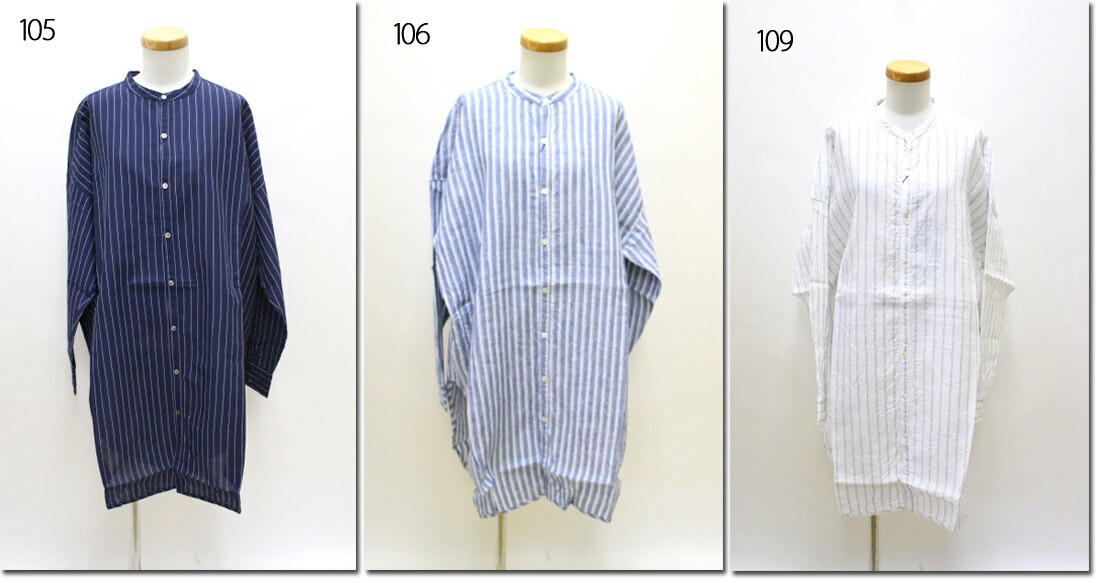 ●TISSU【ティシュ】　ストライプラウンドカットシャツ　TS230SH089　UNIVERSALTISSU｜ＣＡＮＳＡＳＳ　ｊｅａｎｓ