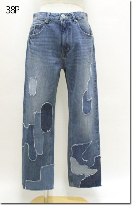 ●antgauge 【アントゲージ】 リメイク風パッチワーク ストレートデニム C2063|CANSASS jeans