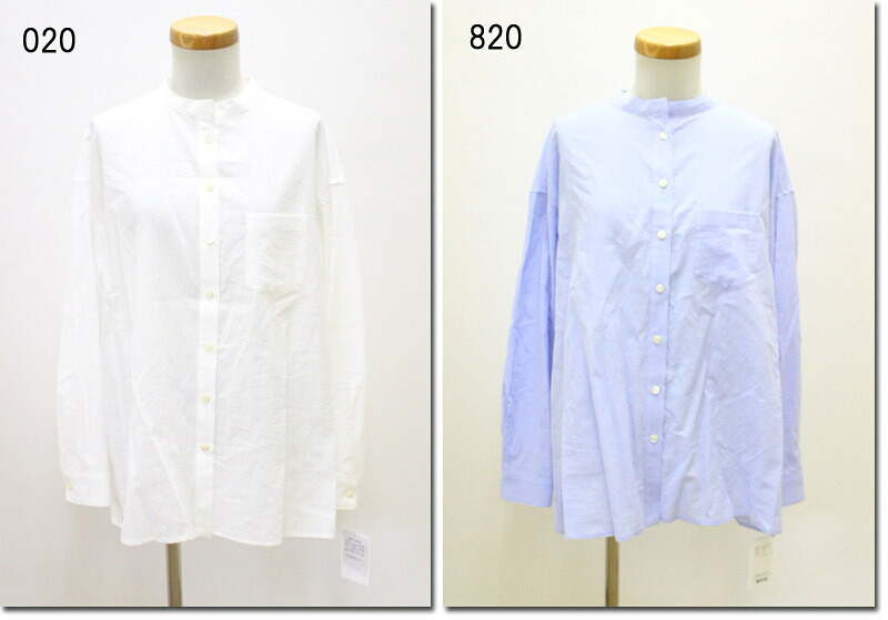 ●AECA BLANC 【アエカブラン】 スタンドカラーブラウス 1131131-BL|CANSASS jeans