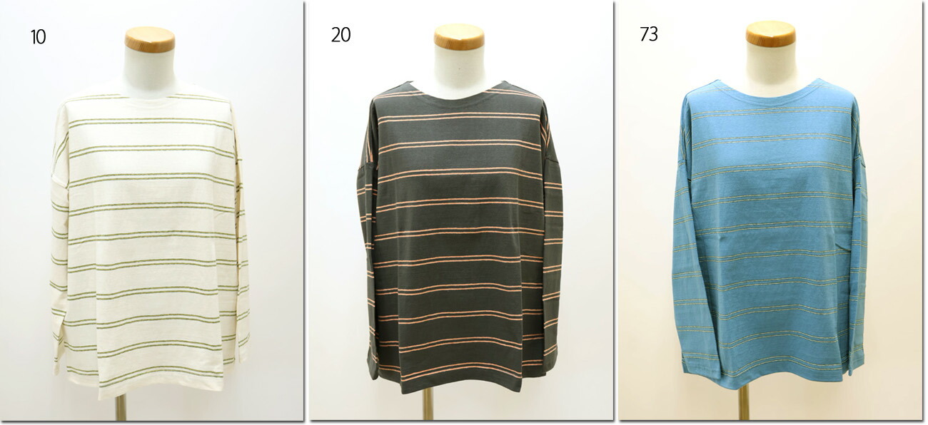 ●aug　【オーグ】　ヴィンテージボーダー　ワイドTee　　853402