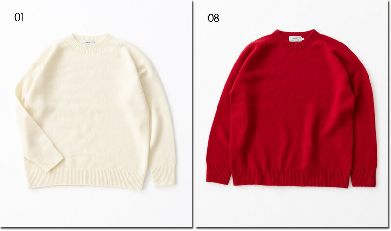 ●RINEN 【リネン】 2/15ウール天竺編み(ホールガーメント) クルーネック R17681|CANSASS jeans