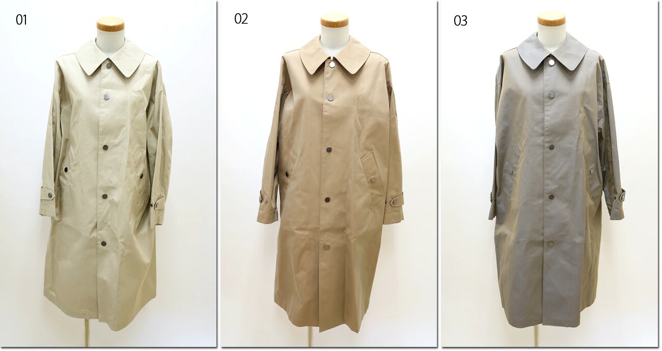 ●OUVERT 【ウーヴェル】 2/60シャンブレーギャバ撥水ステンカラーコート 2610001|CANSASS jeans