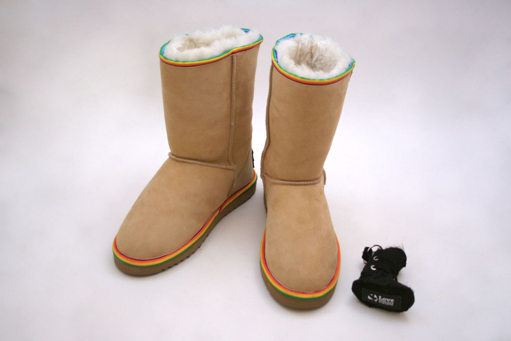 ●Australia　Love　Collective　【オーストラリア　ラブコレクティブ】　ショートムートンブーツ　RAINBOW　SHORT