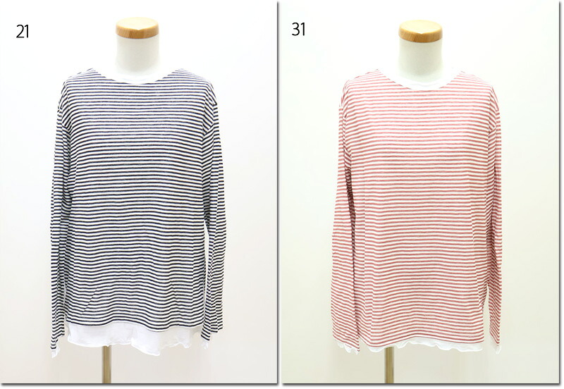 ●aug　【オーグ】　シアーボーダーレイヤードTee　851001｜ＣＡＮＳＡＳＳ　ｊｅａｎｓ