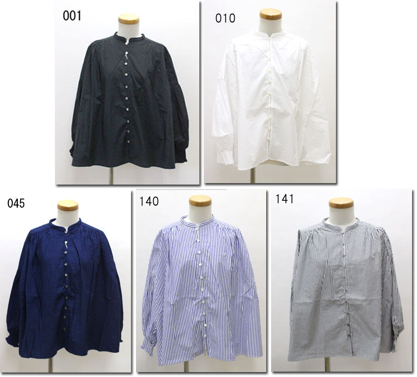 ●UNIVERSAL TISSU 【ユニヴァーサル ティシュ】★定番★ タイプライターコットン シャーリングブラウス UT193BL056|CANSASS jeans