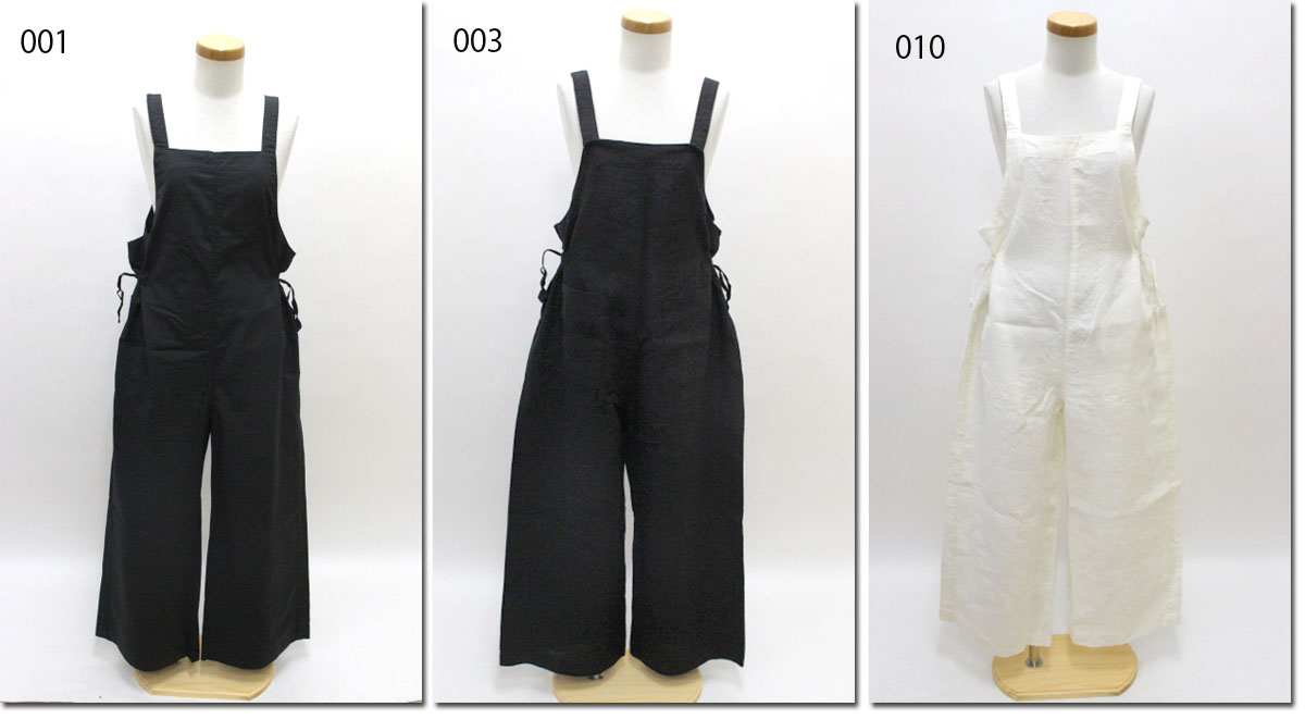 ●TISSU　【ティシュ】　サイドギャザーサロペット　全6色　UNIVERSALTISSU　TS210PT077｜ＣＡＮＳＡＳＳ　ｊｅａｎｓ