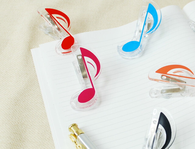 楽天市場 5色から選べる八分音符クリップ お取り寄せ商品です 小物 音楽雑貨 カンタービレ