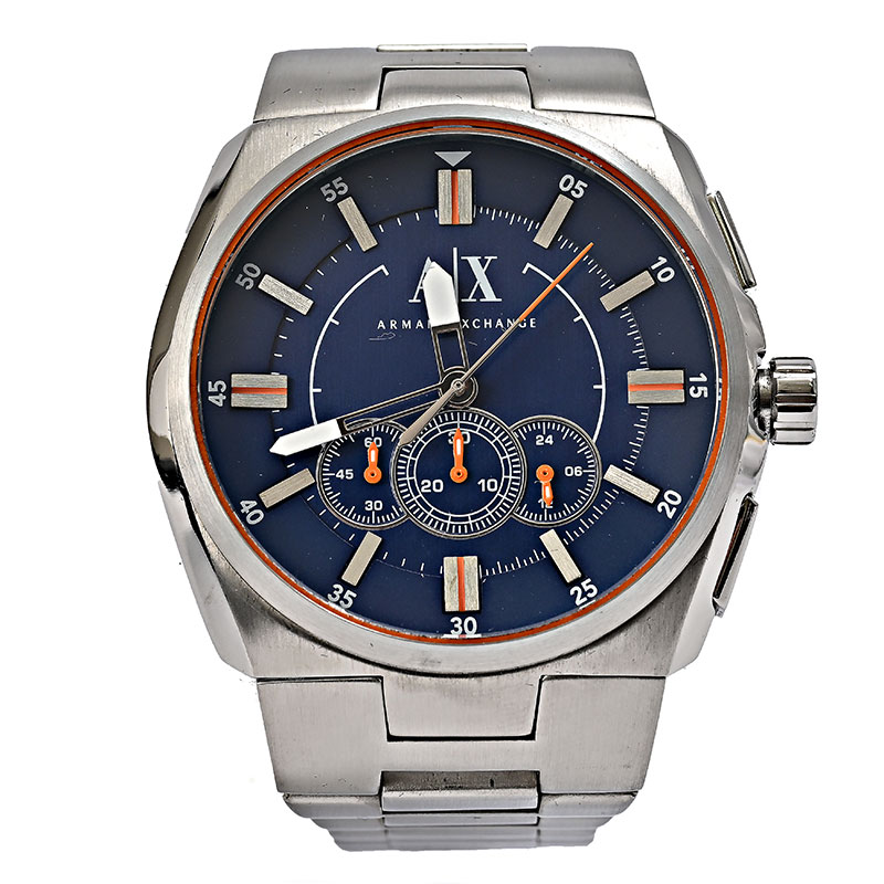 アルマーニエクスチェンジ 腕時計 AX1800 ネイビー シルバー 48MM メンズ ARMANI EXCHANGE