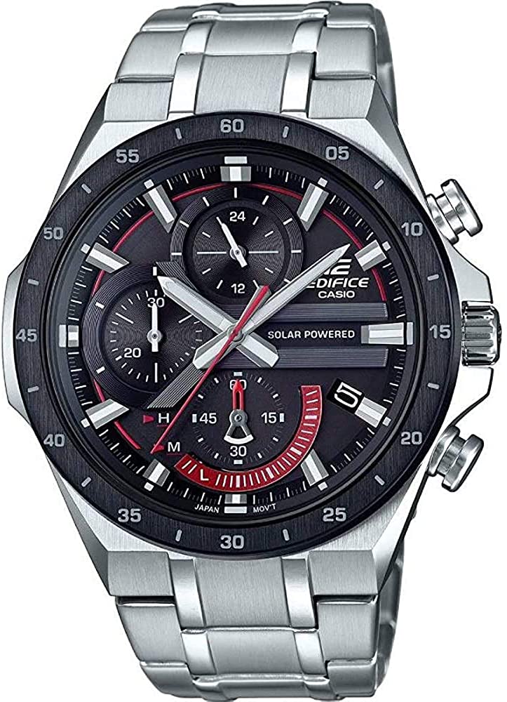 腕時計 メンズ シルバー ブラック CASIO カシオ エディフィス EQS-920DB-1A アナログ ソーラー プレゼント ギフト 実用的 かわいい 可愛い オシャレ おしゃれ