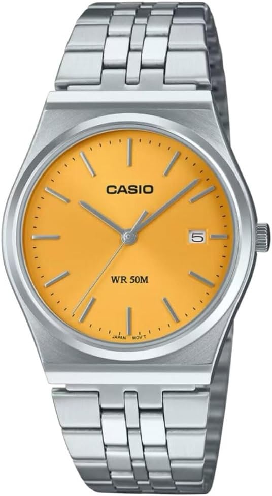 カシオ 腕時計 CASIO STANDARD MTP-B145D-9A シルバー イエロー メンズ CASIO｜カオパニ店 12,450円
