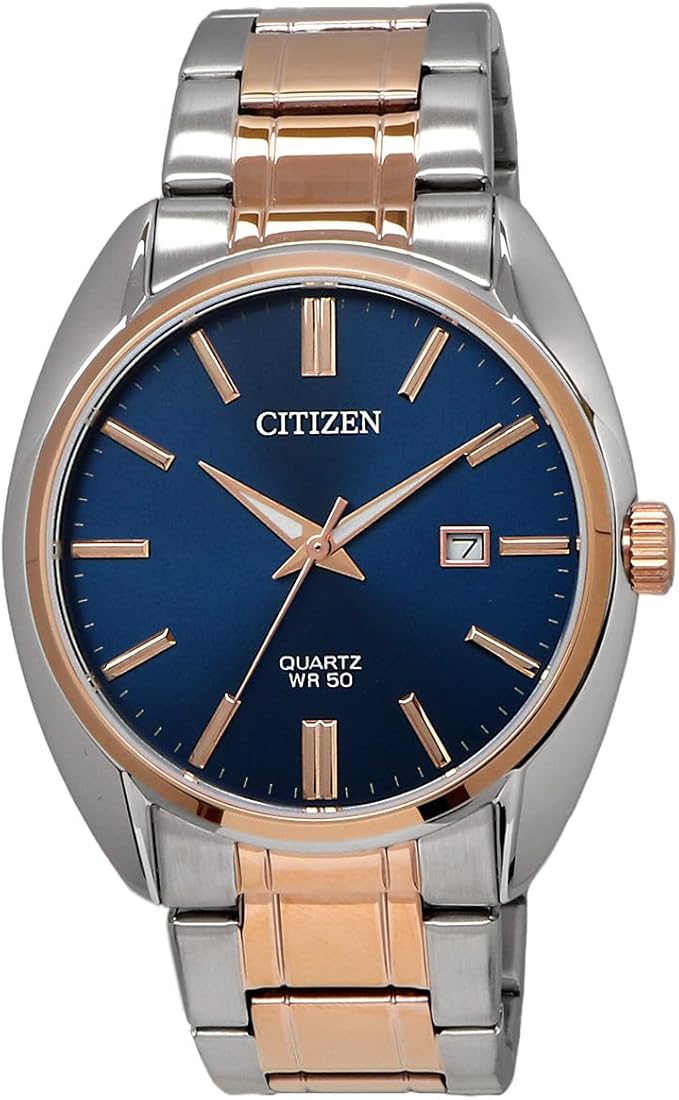 シチズン ウォッチ メンズ 青色 しろがね色 サクラ色ゴールド BI5104-57L CITIZEN 腕時計-メンズ腕時計